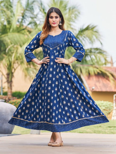 Ankita By Rangjyot Rayon Printed Anarkali Kurtis Wholesale Price In Surat